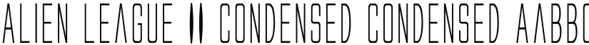 Alien League II Condensed Condensed font