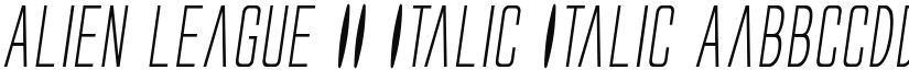 Alien League II Italic Italic font