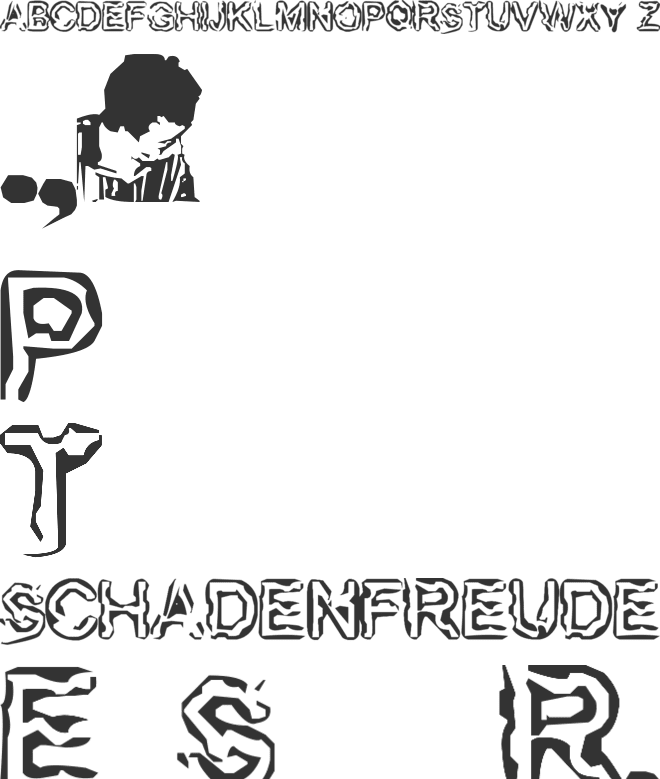 Fingered Flesh font preview