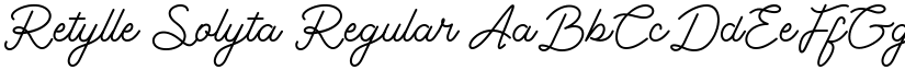 Retylle Solyta Regular font