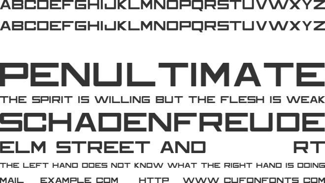 Corporation font preview