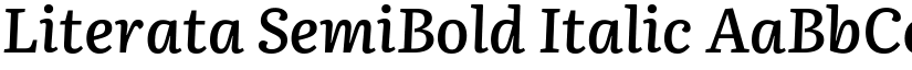 Literata SemiBold Italic font