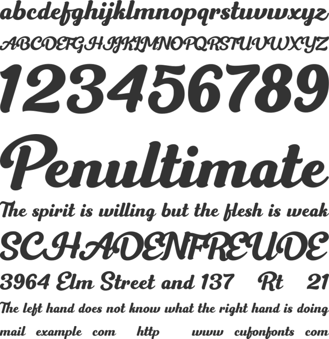 Frunch font preview