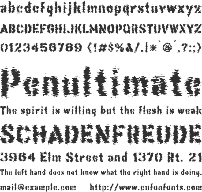 This Corrosion font preview