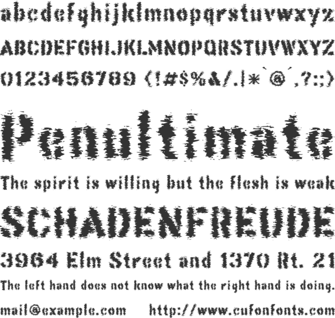 This Corrosion font preview