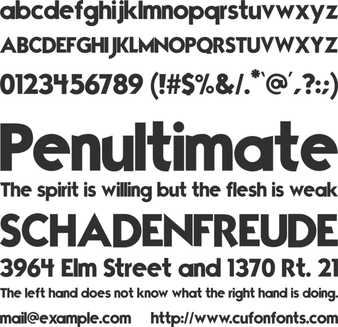 Mouser font preview