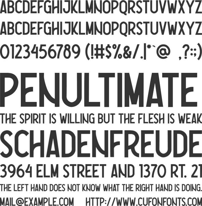 Nootdorp font preview