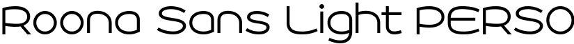 Roona Sans Light PERSONAL Regular font