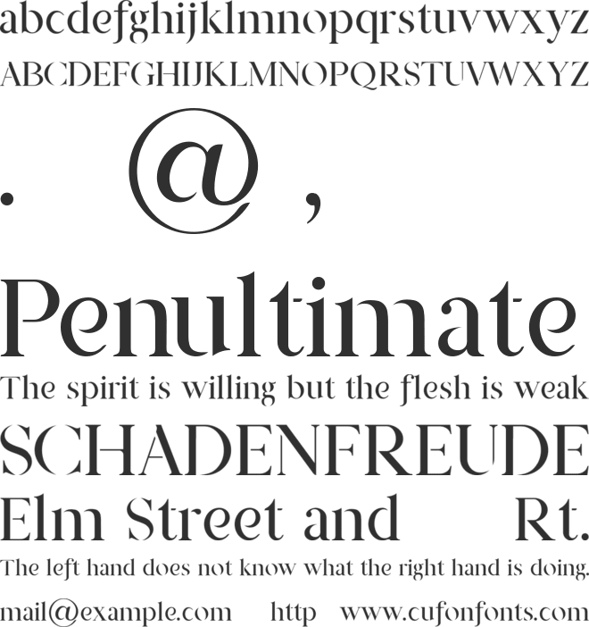 Prestige Signature Serif  Demo font preview