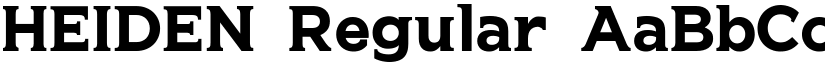 HEIDEN Regular font