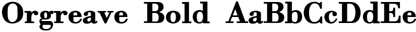 Orgreave Bold font