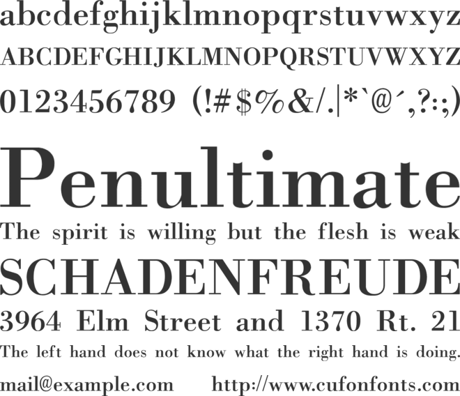 Orgreave font preview