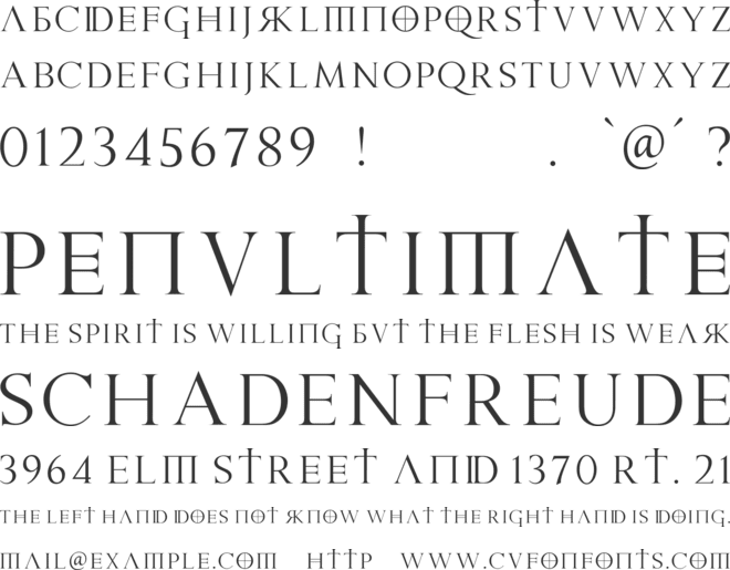 Praetoria font preview