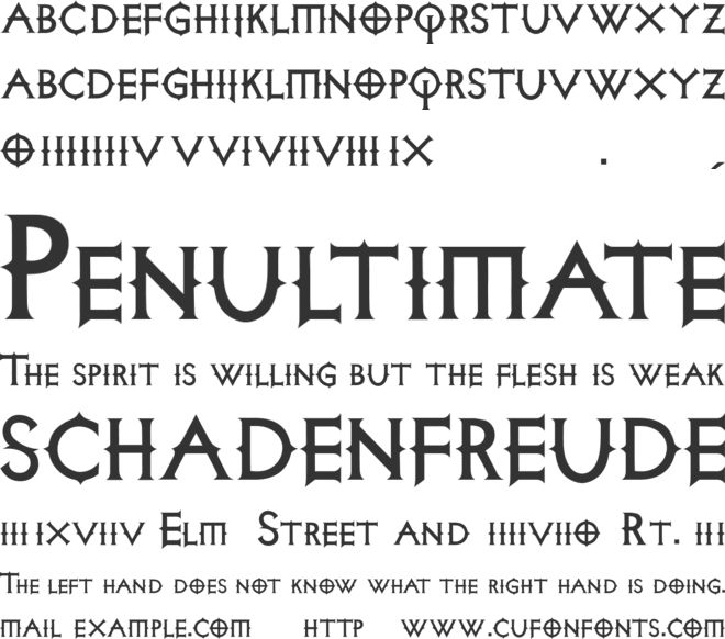 Diabolica font preview