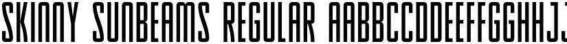 Skinny Sunbeams Regular font