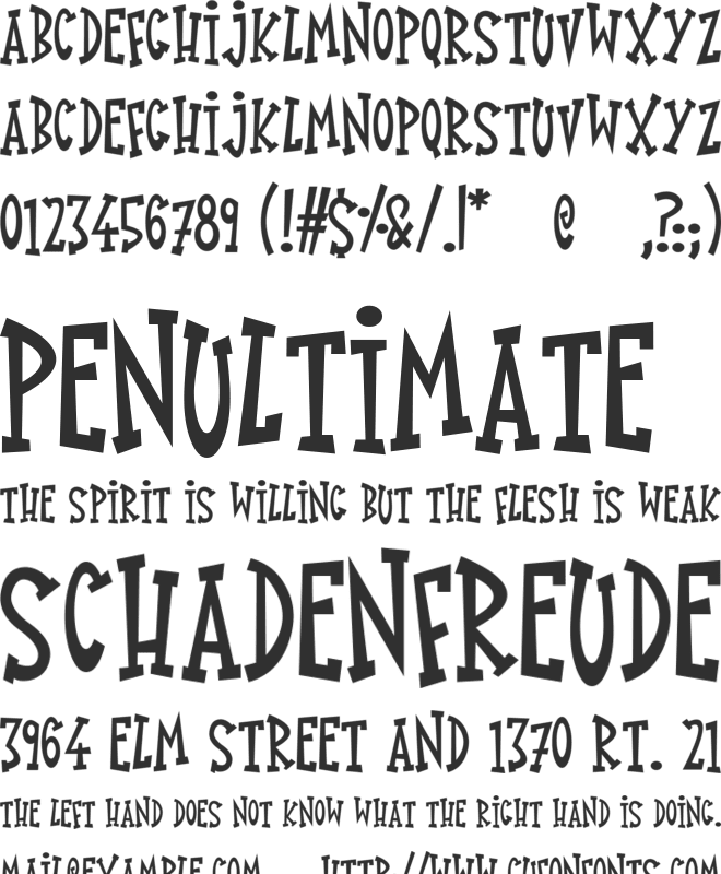Knick Knack font preview