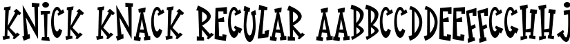 Knick Knack Regular font