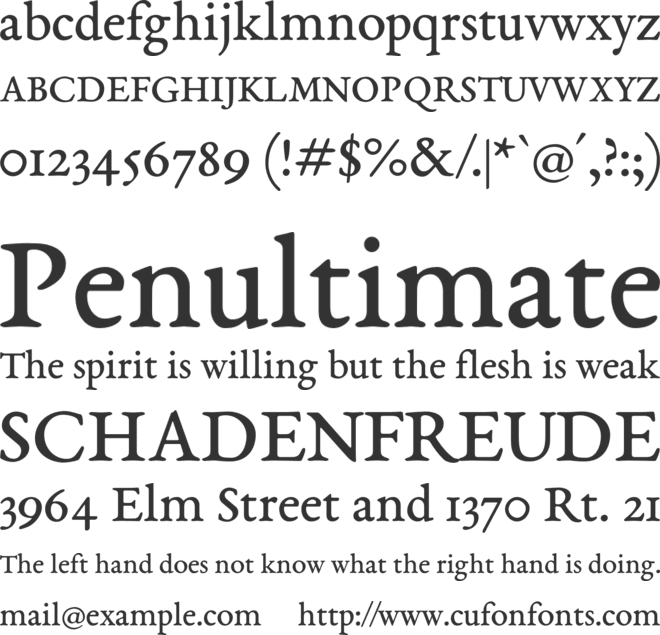 EB Garamond font preview