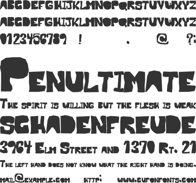 OPN Malatashito font preview