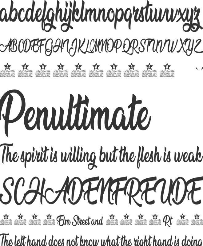 Amandita font preview