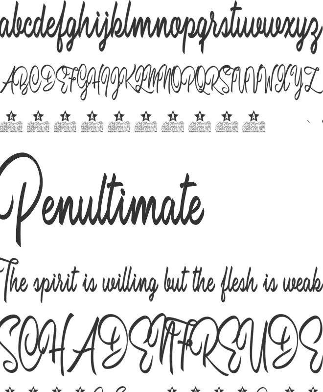 Brilhant font preview