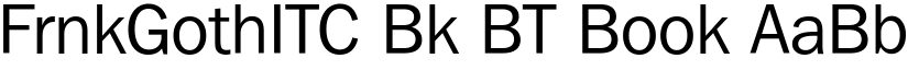 FrnkGothITC Bk BT Book font