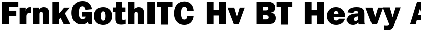 FrnkGothITC Hv BT Heavy font
