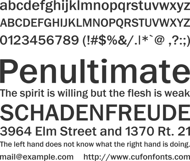 Franskton font preview