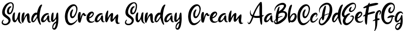 Sunday Cream Sunday Cream font