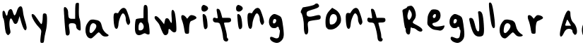 My Handwriting Font Regular font