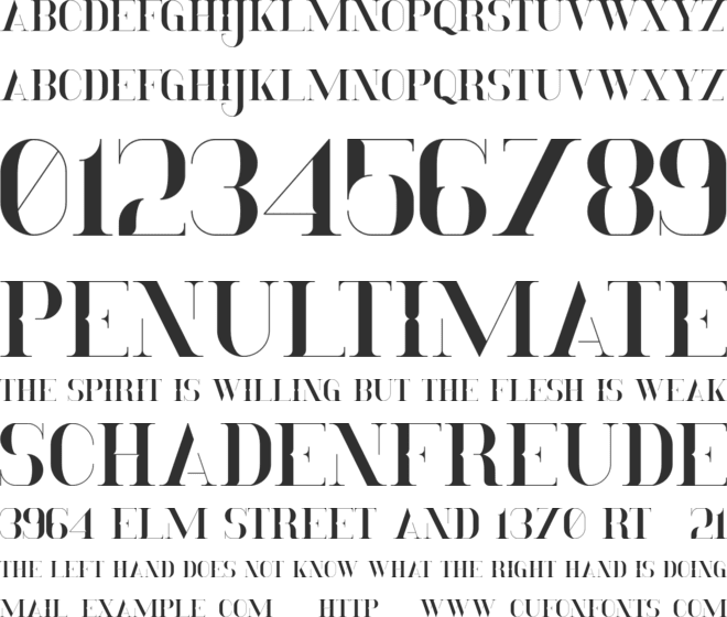 Momentus font preview