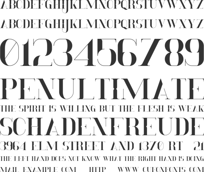 Momentus font preview