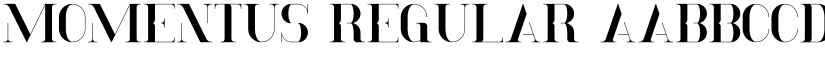 Momentus Regular font