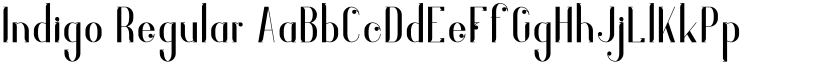 Indigo Regular font