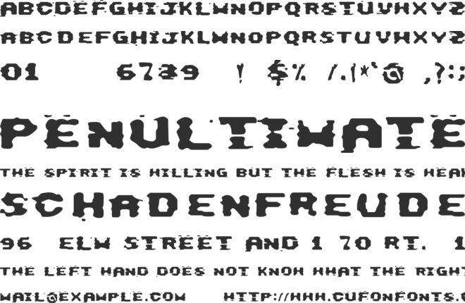 This Emulation font preview