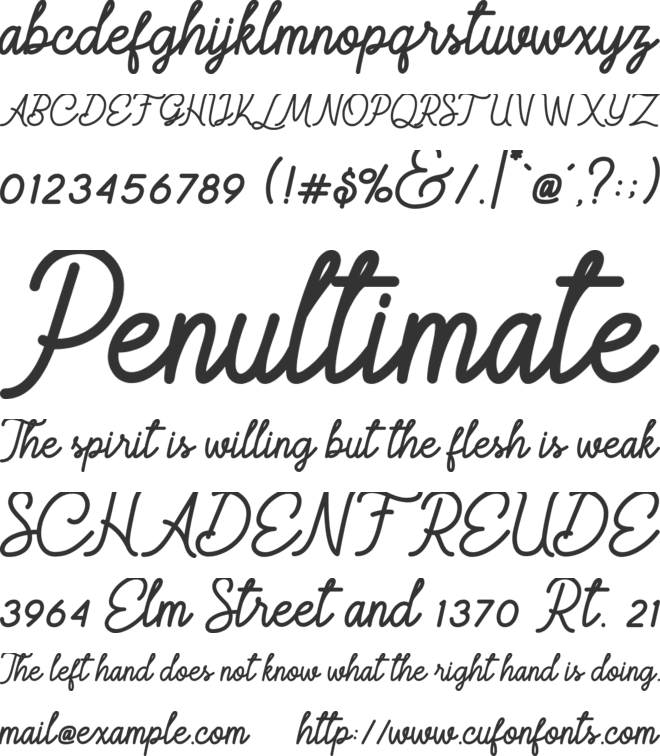 Majestic Romance font preview