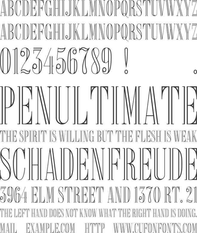 Delacorso font preview
