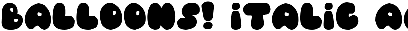 Balloons! Italic font