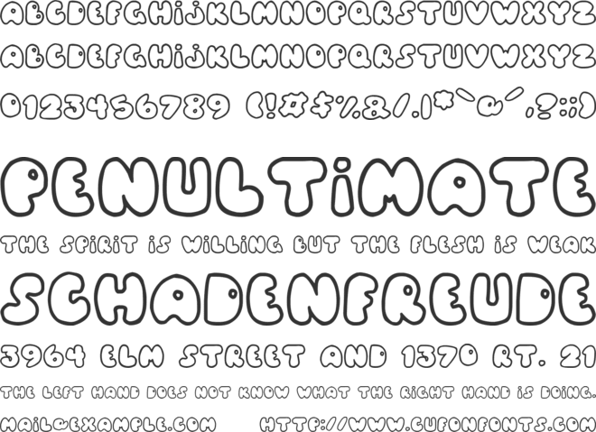 Balloons! font preview