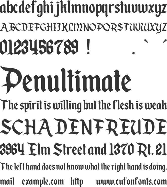 Enchanted Land font preview