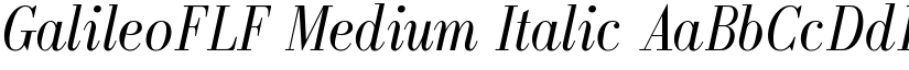 GalileoFLF Medium Italic font