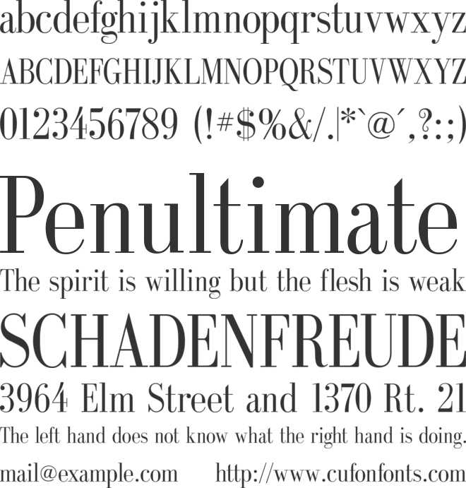 GalileoFLF font preview