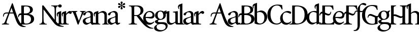 AB Nirvana* Regular font