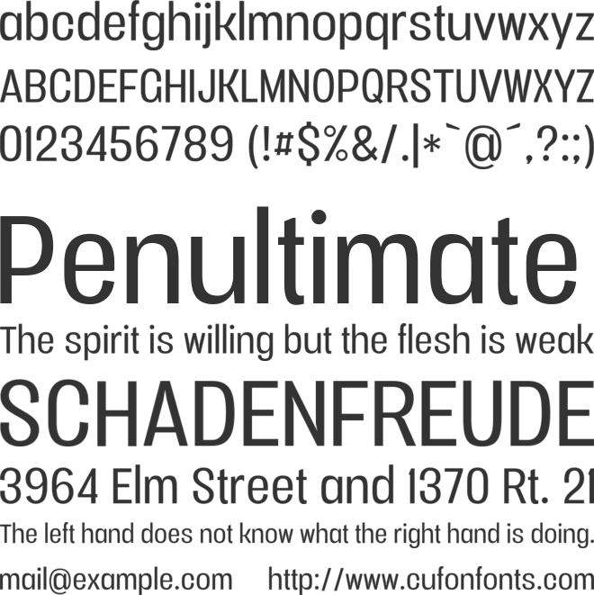 Vacer Sans Personal font preview