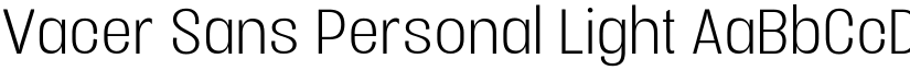 Vacer Sans Personal Light font