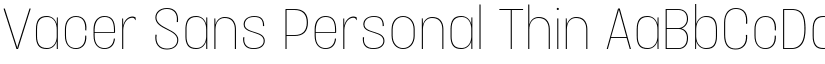 Vacer Sans Personal Thin font