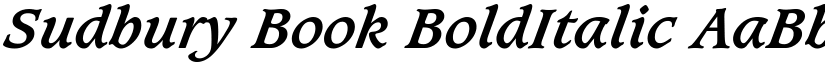 Sudbury Book BoldItalic font