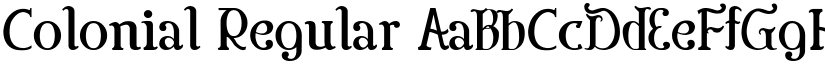 Colonial Regular font