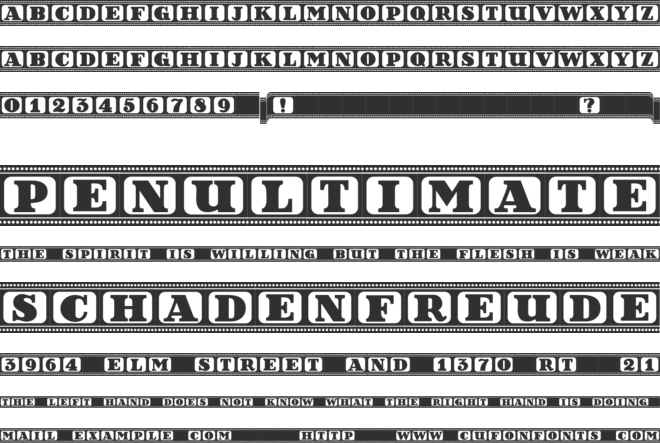 Undeveloped font preview