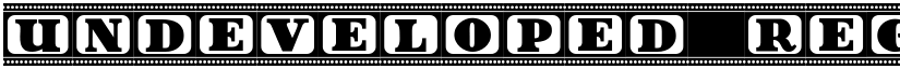 Undeveloped Regular font